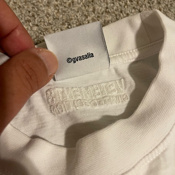 Vetements Pink Logo Label T Shirt White - Picture 4 of 10